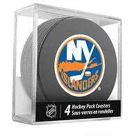 The Sports Vault Ensemble de sous-verres 4 pièces avec rondelle des Islanders de New York