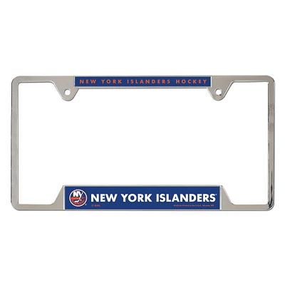 Cadre de plaque d'immatriculation en métal chromé WinCraft New York Islanders