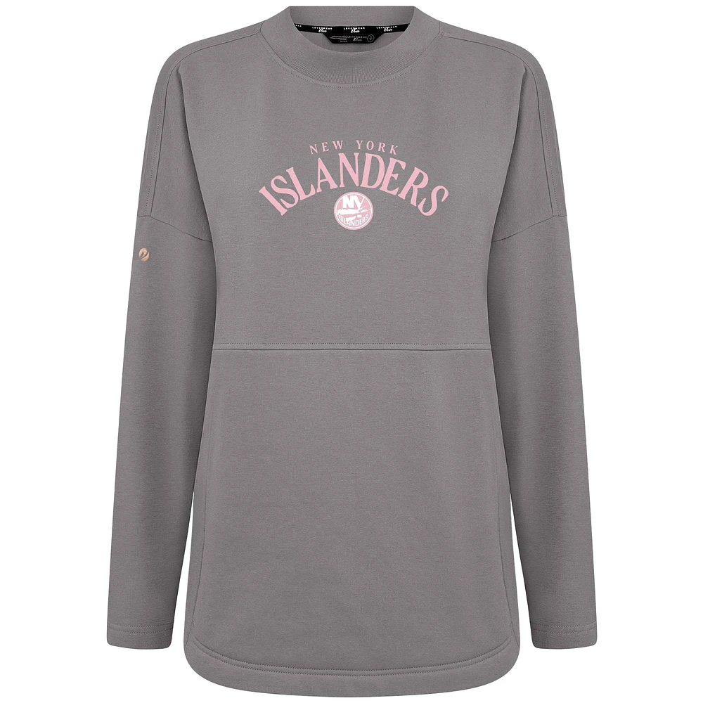 Sweat-shirt à col roulé Beaudry pour la fête des mères New York Islanders de Levelwear femme, gris