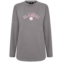 Sweat-shirt à col roulé Beaudry pour la fête des mères New York Islanders de Levelwear femme, gris