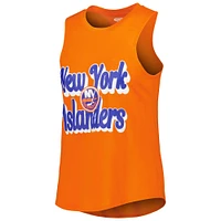 Women's Concepts Sport Heather Orange/Heather Royal New York Islanders Meter Muscle Tank Top & Pants Sleep Set