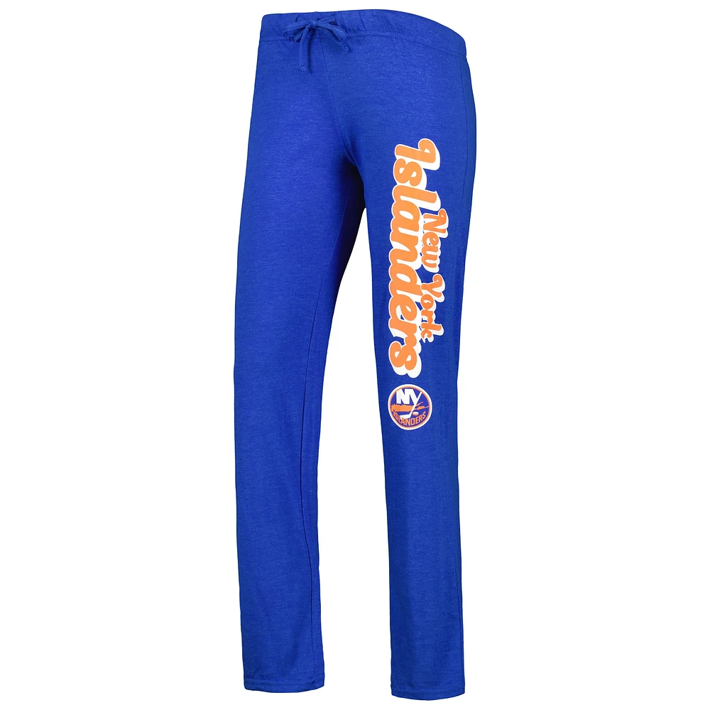 Concepts Sport Heather Orange/Heather Royal New York Islanders Meter Muscle Débardeur et pantalon Ensemble de nuit