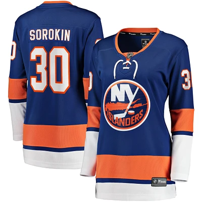 Women's Fanatics Ilya Sorokin Royal New York Islanders Home Breakaway Player Jersey