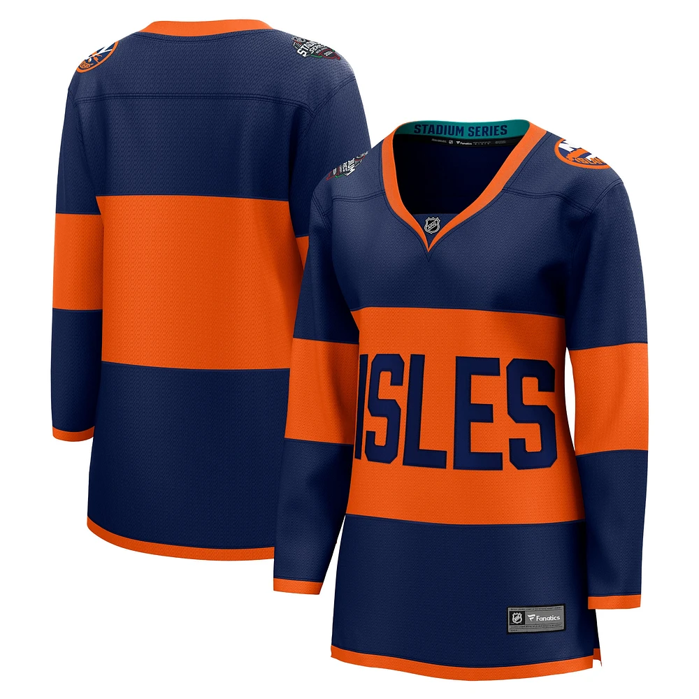 Maillot Breakaway de la série Stade LNH 2024 des Islanders New York Fanatics pour femmes, bleu marine