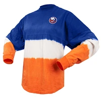 T-shirt à manches longues ombré Fanatics Royal/Orange New York Islanders pour femmes