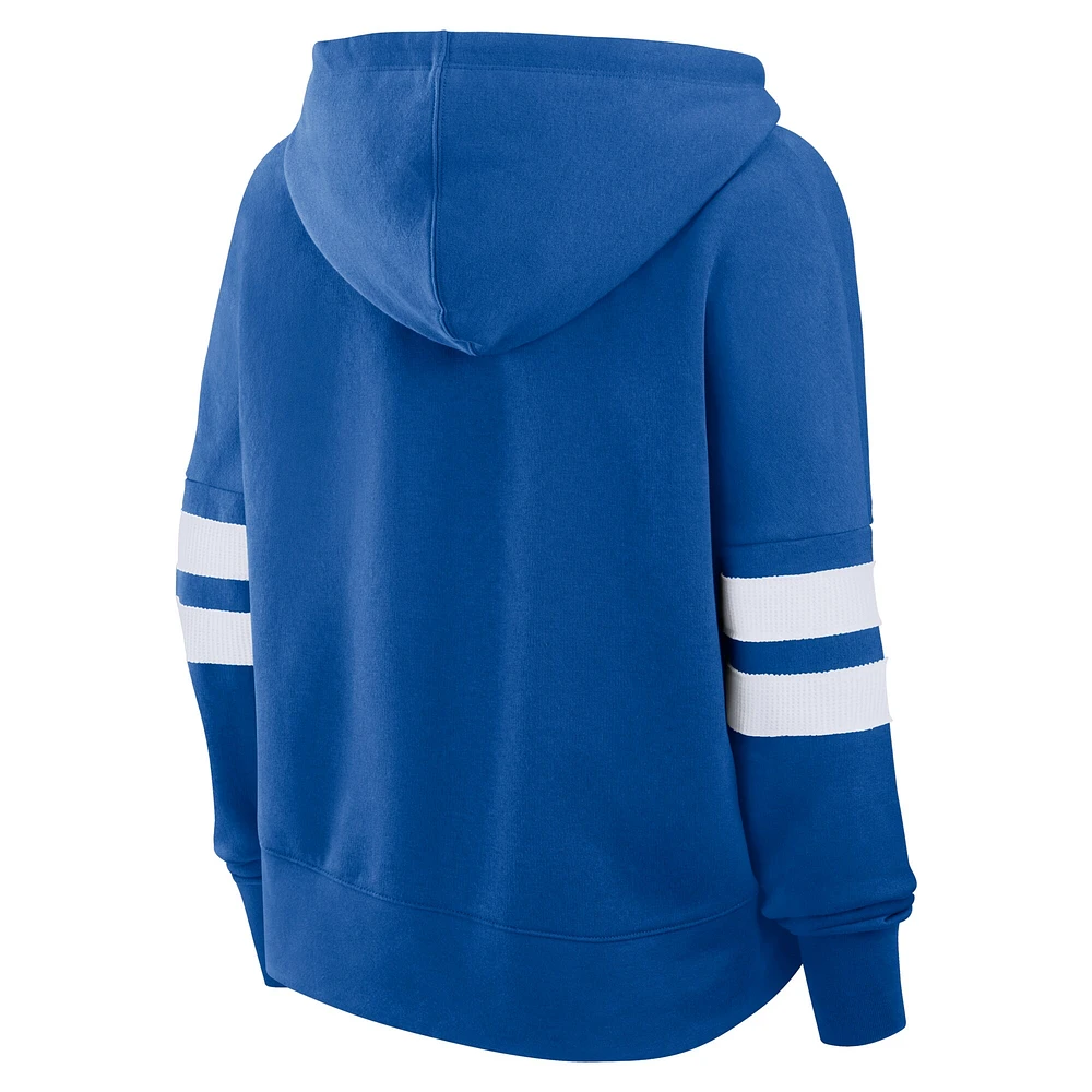 Women's Fanatics Royal New York Islanders Oversized Seize Pullover Hoodie