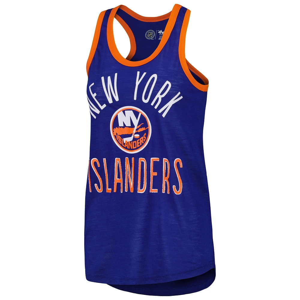 Débardeur à dos nageur pour femme G-III 4Her by Carl Banks Royal New York Islanders First Base Racerback Neck