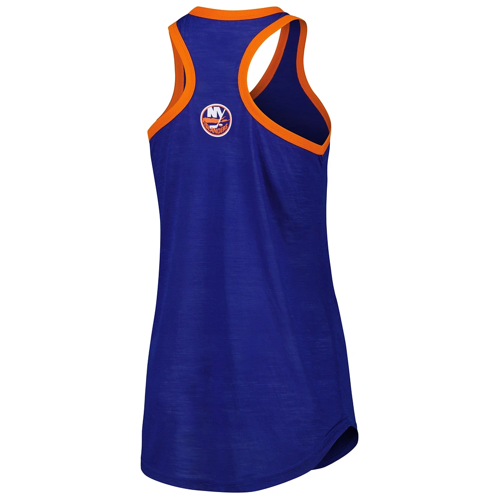 Débardeur à dos nageur pour femme G-III 4Her by Carl Banks Royal New York Islanders First Base Racerback Neck