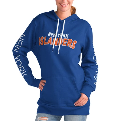 Women's G-III 4Her by Carl Banks Royal New York Islanders Overtime Pullover Hoodie