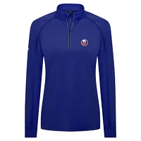 Haut à glissière quart de tour Kinetic Insignia Core Raglan pour femme Levelwear Royal New York Islanders