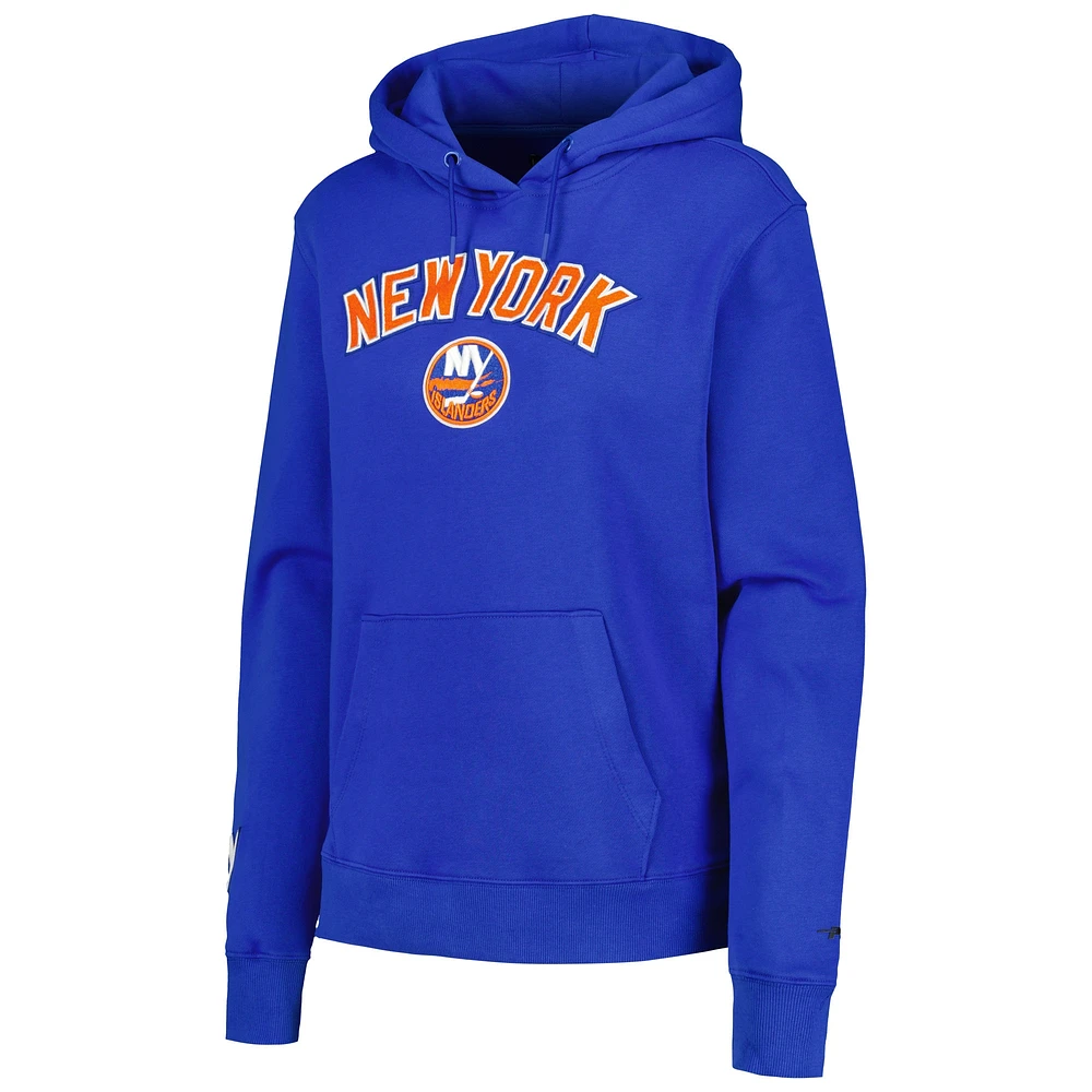 Chandail à capuchon classique en chenille Pro Standard Royal New York Islanders pour femmes