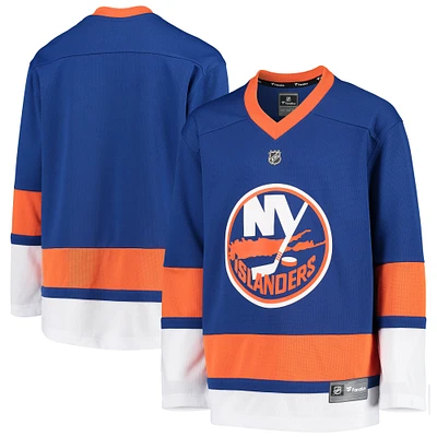 Maillot blanc réplique à domicile des Islanders de New York pour jeunes fanatiques bleu