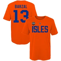 Youth Mathew Barzal Orange New York Islanders 2024 NHL Stadium Series Name & Number T-Shirt