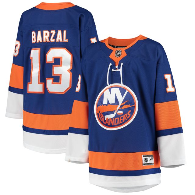 Maillot de joueur Premier Mathew Barzal des Royal New York Islanders pour jeunes