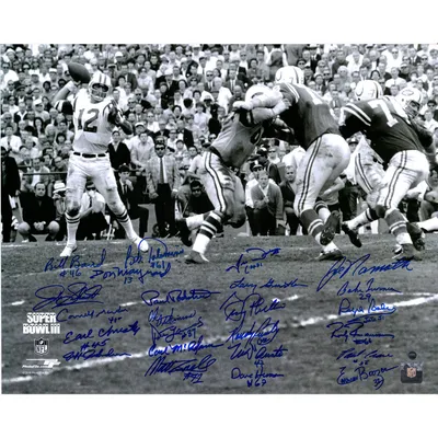 Lids Joe Namath New York Jets Fanatics Authentic Autographed 16 x 20  Black and White Throwing Photograph - Signature in Silver Ink