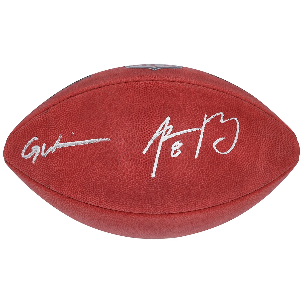 Ballon de football Duke en couleur signé par Aaron Rodgers et Garrett Wilson des New York Jets