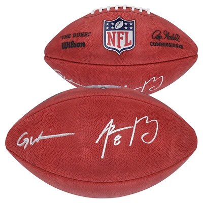 Ballon de football Duke en couleur signé par Aaron Rodgers et Garrett Wilson des New York Jets