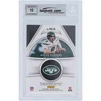 Aaron Rodgers New York Jets Autographed 2023 Panini Certified Piece of the Game Relic #POG-46 Beckett Fanatics Witnessed Authenticated 10 Card