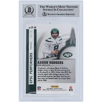 Aaron Rodgers New York Jets Autographed 2023 Panini Mosaic Green Fluorescent Epic Performers Mosaic #EP-AR #10/10 Beckett Fanatics Witnessed Authenticated 9/10 Card