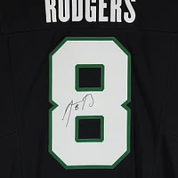 Aaron Rodgers New York Jets Autographed Black F.U.S.E. Nike Limited Jersey