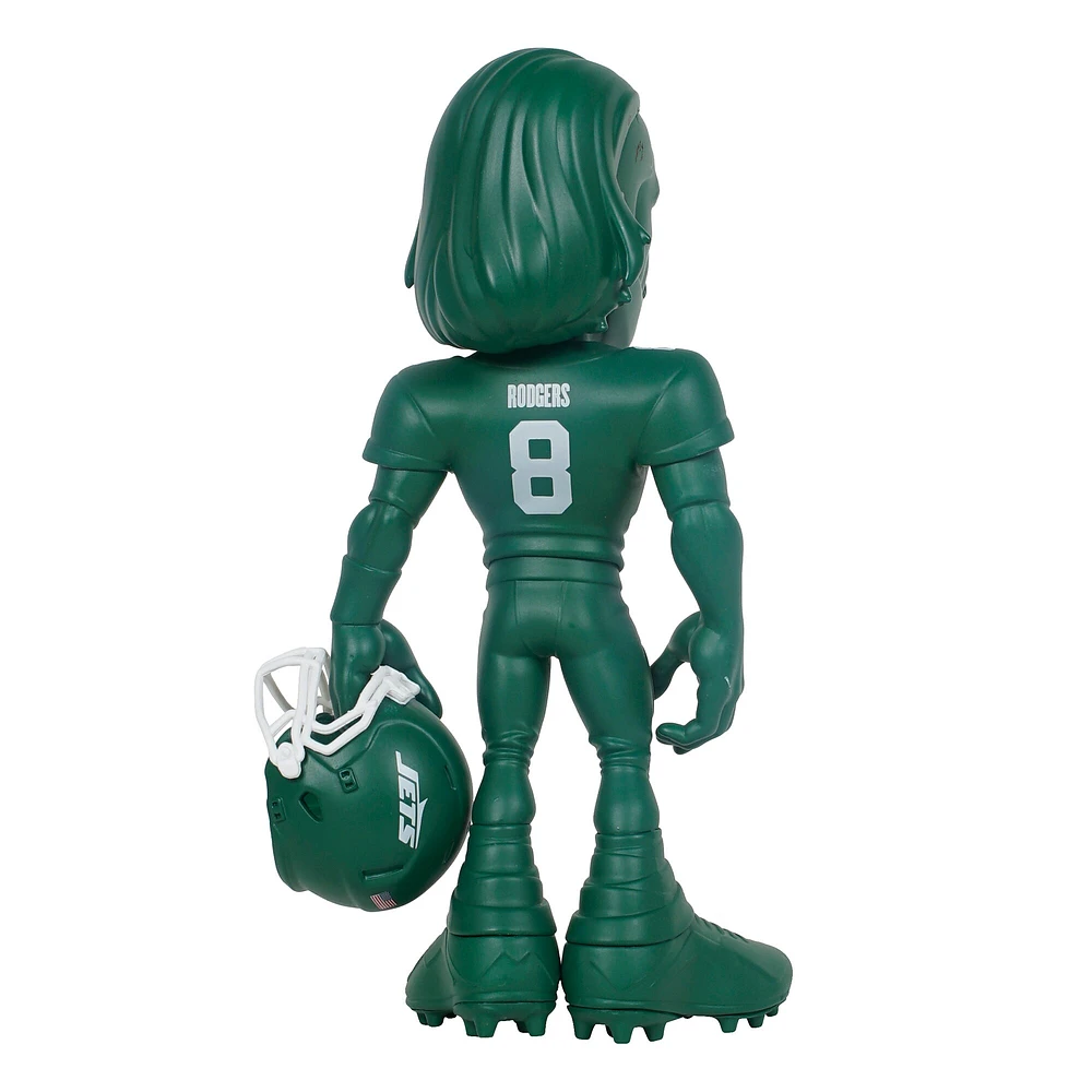 Figurine en vinyle GameChanger de 6 pouces de la série 5 des New York Jets d'Aaron Rodgers - Recherchez des variantes de couleurs unies rares