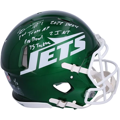 Ahmad Sauce Gardner New York Jets Autographed 2024 Speed Authentic Helmet with Multiple Inscriptions - Limited Edition #1/5
