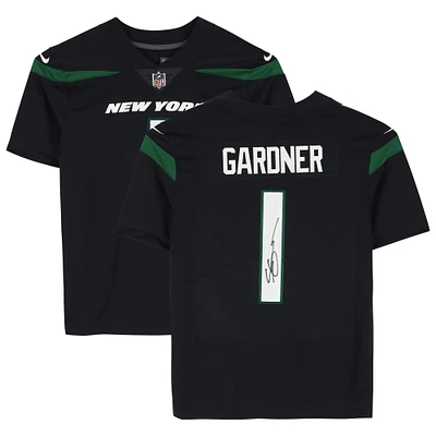 Maillot Nike noir dédicacé par Ahmad Sauce Gardner des New York Jets