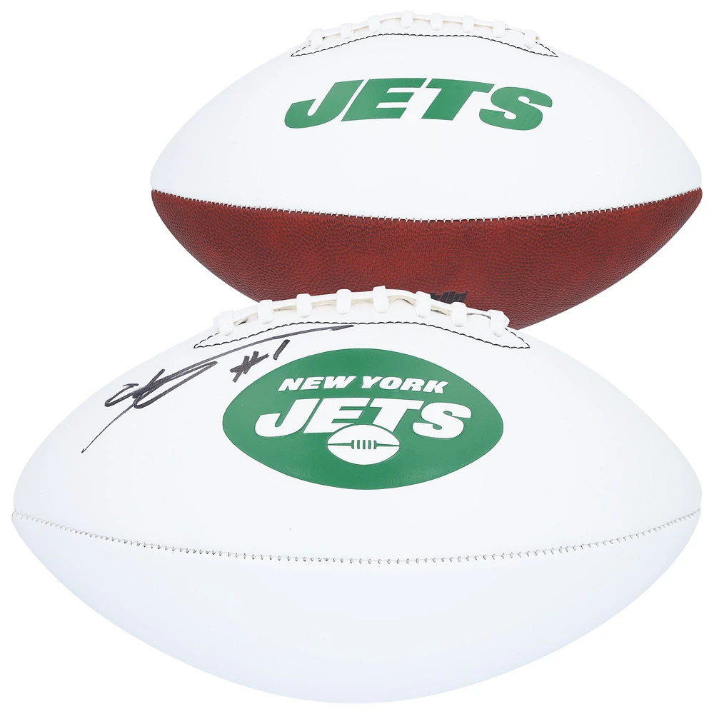 Ahmad Sauce Gardner New York Jets Autographed Franklin White Panel Football