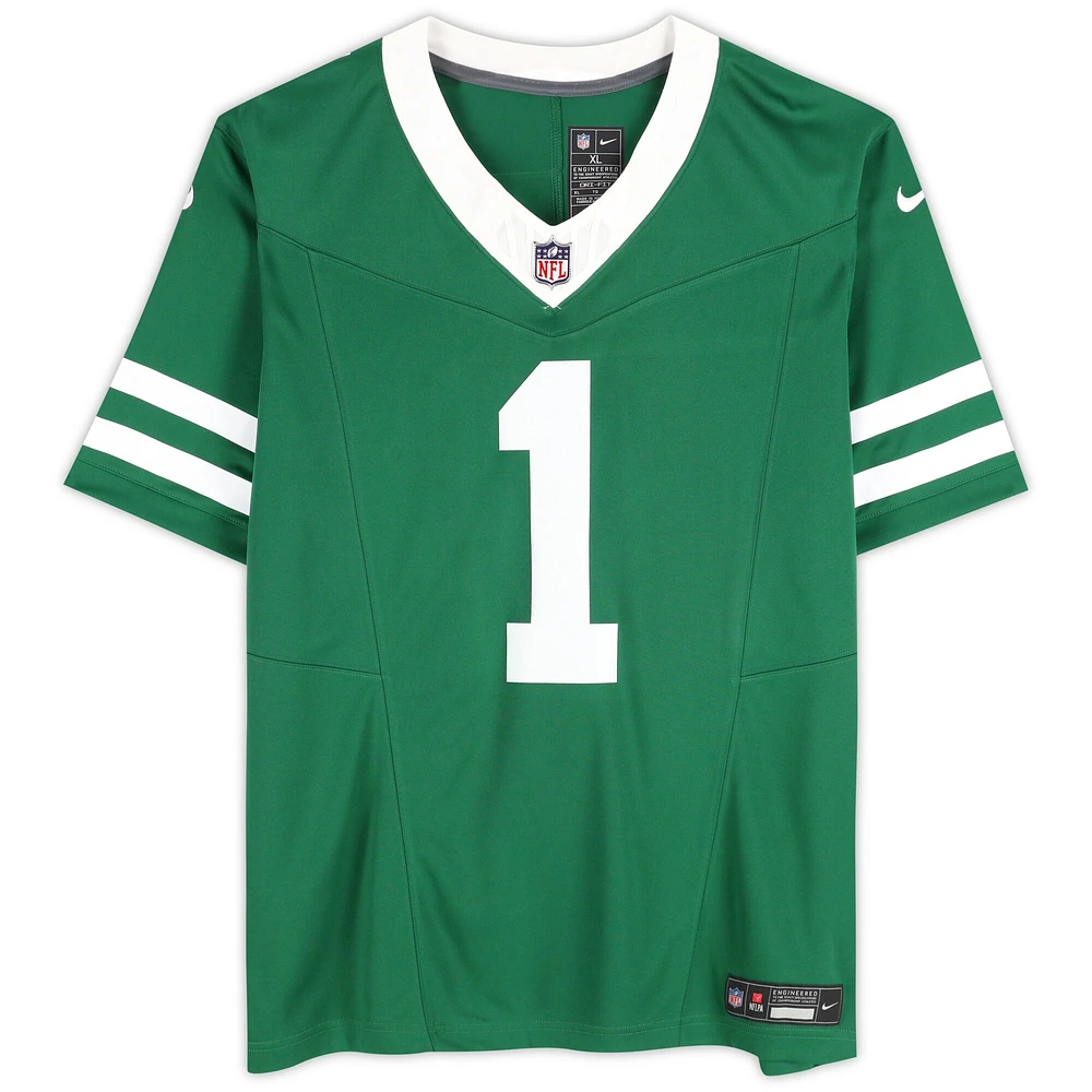 Ahmad Sauce Gardner New York Jets Autographed Green Limited Jersey