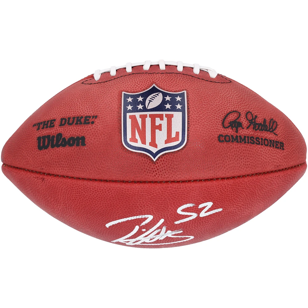 Ballon de football Wilson Duke dédicacé par Ahmad Sauce Gardner des New York Jets avec l'inscription « 2022 NFL DROY »