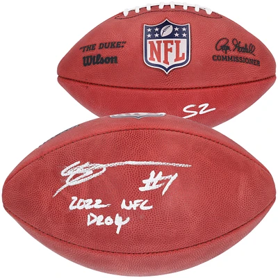 Ahmad Sauce Gardner New York Jets Autographed Wilson Duke Full Color Football with "2022 NFL DROY" Inscription