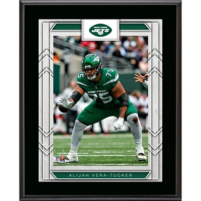 Alijah Vera-Tucker New York Jets Framed 10.5" x 13" Sublimated Player Plaque