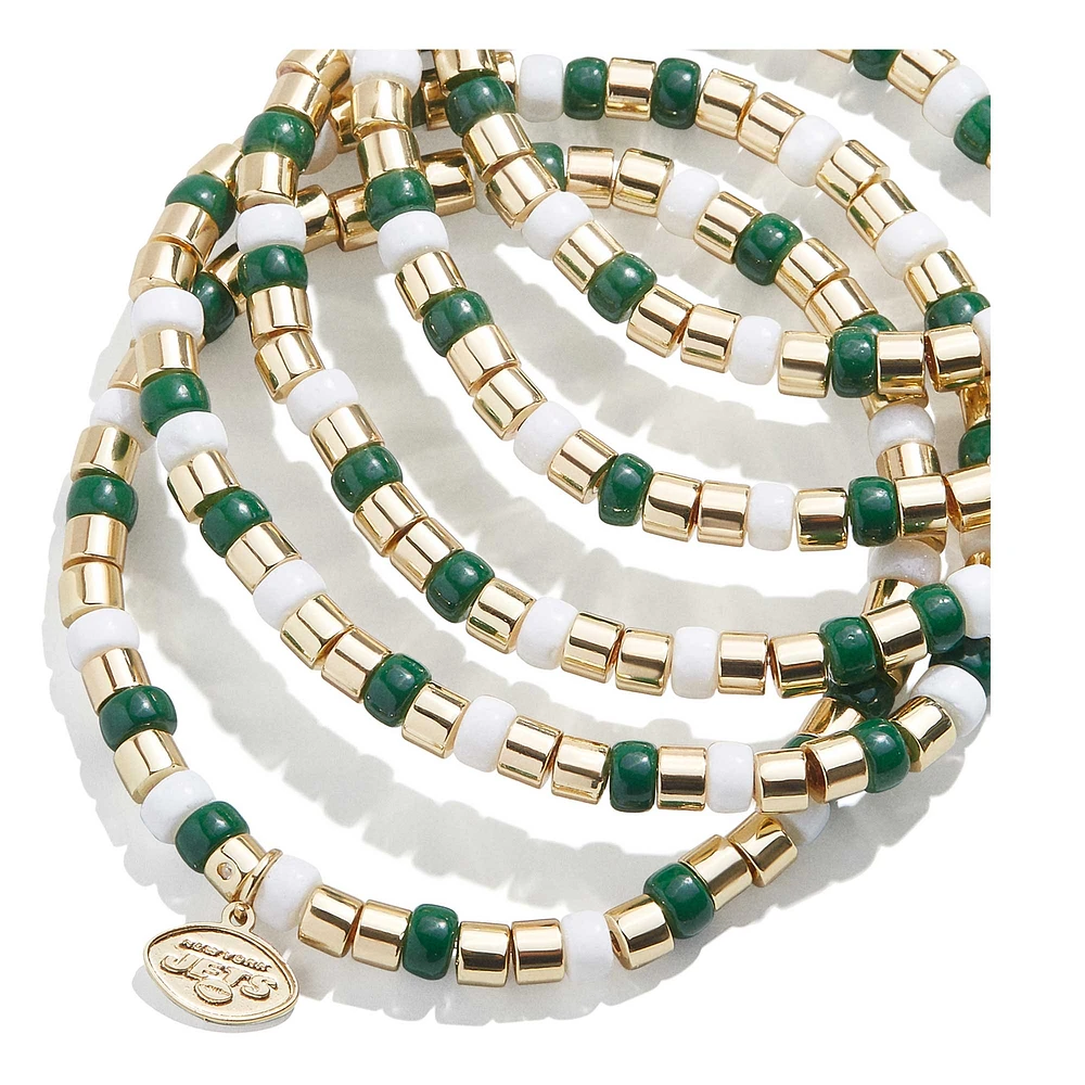 BaubleBar New York Jets Bracelet pile