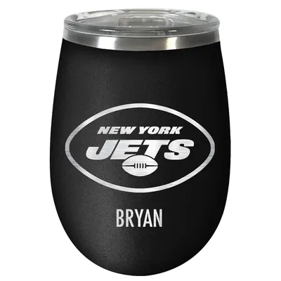 New York Jets 12oz. Personalized Stealth Wine Tumbler - Black