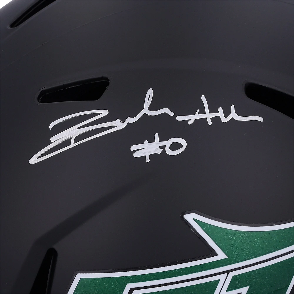 Braelon Allen New York Jets Autographed Riddell 2024 Black Alternate Speed Replica Helmet 