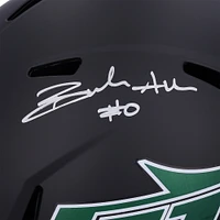 Braelon Allen New York Jets Autographed Riddell 2024 Black Alternate Speed Replica Helmet 