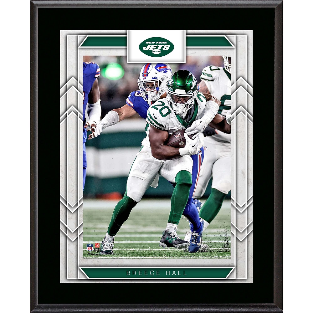 Plaque sublimée du joueur Breece Hall New York Jets 10,5" x 13"