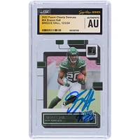 Carte de recrue authentifiée signée Breece Hall New York Jets 2022 Panini Clearly Donruss #64 CGC Fanatics