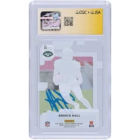 Carte de recrue authentifiée signée Breece Hall New York Jets 2022 Panini Clearly Donruss #64 CGC Fanatics