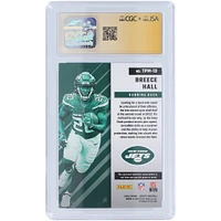 Maillot souvenir Panini Zenith Turning Pro 2022 autographié par Breece Hall des New York Jets #TPM-13 CGC Fanatics a été témoin d'une carte recrue authentifiée 9/10