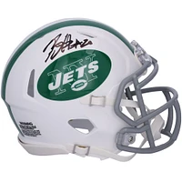 Casque Riddell 2024 blanc classique à vitesse alternative autographié par Breece Hall des New York Jets