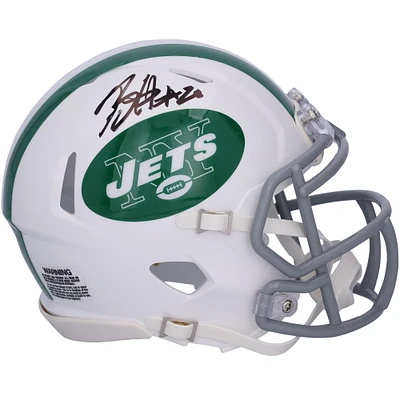 Casque Riddell 2024 blanc classique à vitesse alternative autographié par Breece Hall des New York Jets