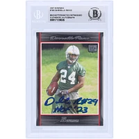 Darrelle Revis New York Jets Autographed 2007 Bowman #199 Beckett Fanatics Witnessed Authenticated Rookie Card with "HOF '23" Inscription