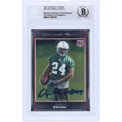 Darrelle Revis New York Jets Autographed 2007 Topps Chrome #BC10 Beckett Fanatics Witnessed Authenticated Rookie Card