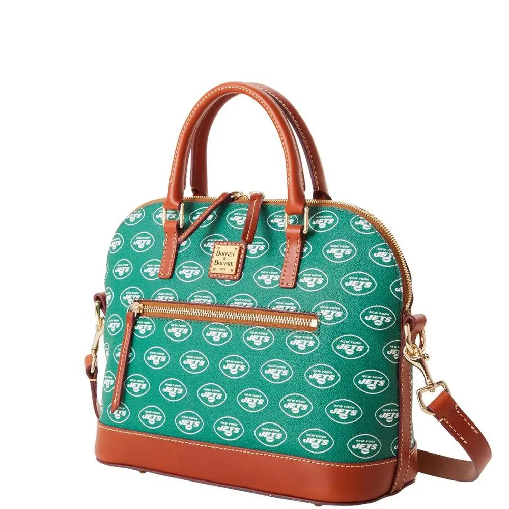 New York Jets Dooney & Bourke Signature Domed Zip Satchel Purse