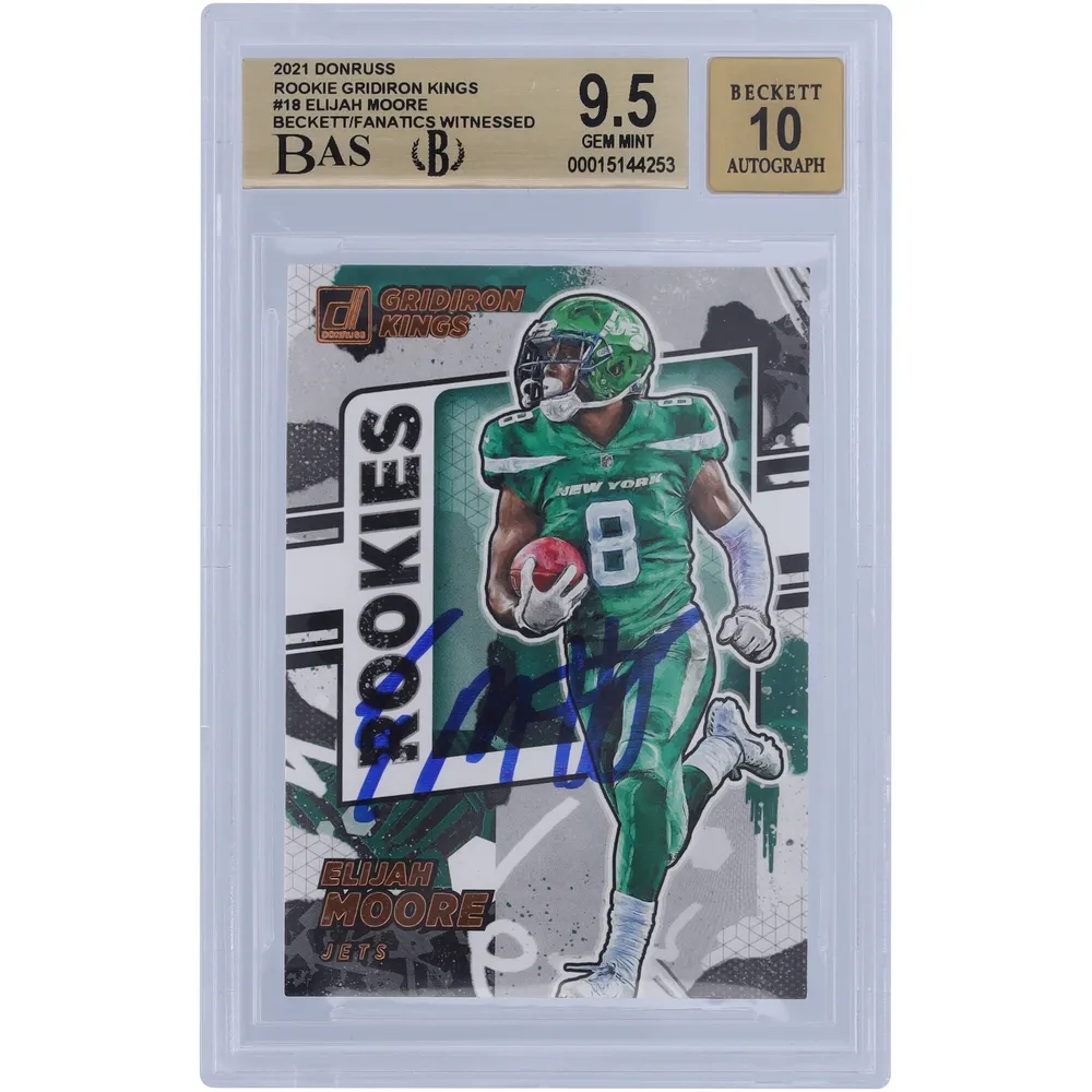 Lids Elijah Moore New York Jets Autographed 2021 Panini Donruss Gridiron  Kings #RGK-EMO Beckett Fanatics Witnessed Authenticated 9.5/10 Rookie Card  - 9/9.5/10/10 Subgrades