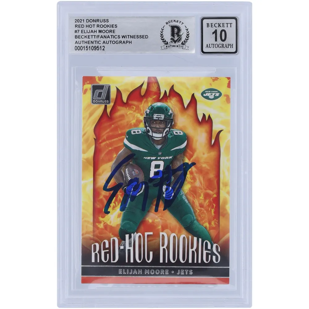 Elijah Moore New York Jets Autographed 2021 Panini Donruss