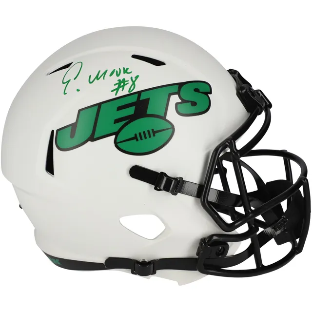 Shop Zach Wilson New York Jets Signed Lunar Eclipse White Full Size Replica  Speed Helmet