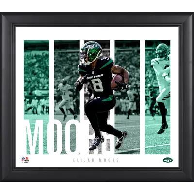 Elijah Moore New York Jets Fanatics Authentic Autographed Riddell Flash  Alternate Speed Mini Helmet