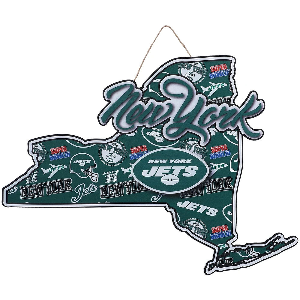 FOCO New York Jets 10.5'' x 15'' Enseigne d'état découpée